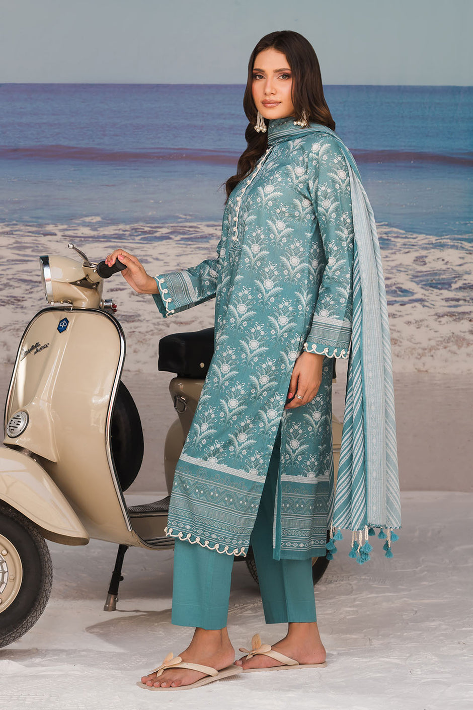 3 Piece Printed Lawn Suit with Printed Lawn Dupatta
