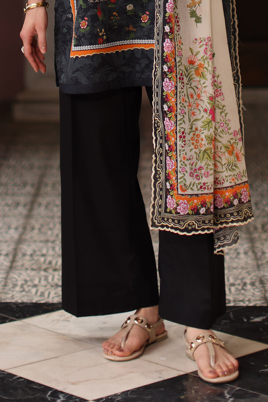 3 Piece Printed Lawn Suit with Printed Lawn Dupatta