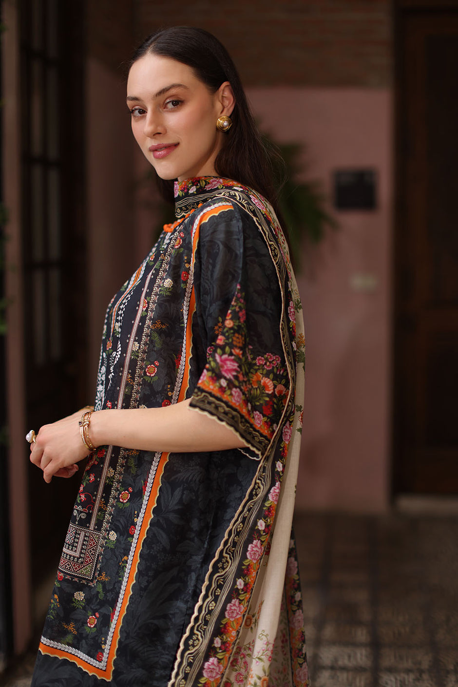 3 Piece Printed Lawn Suit with Printed Lawn Dupatta