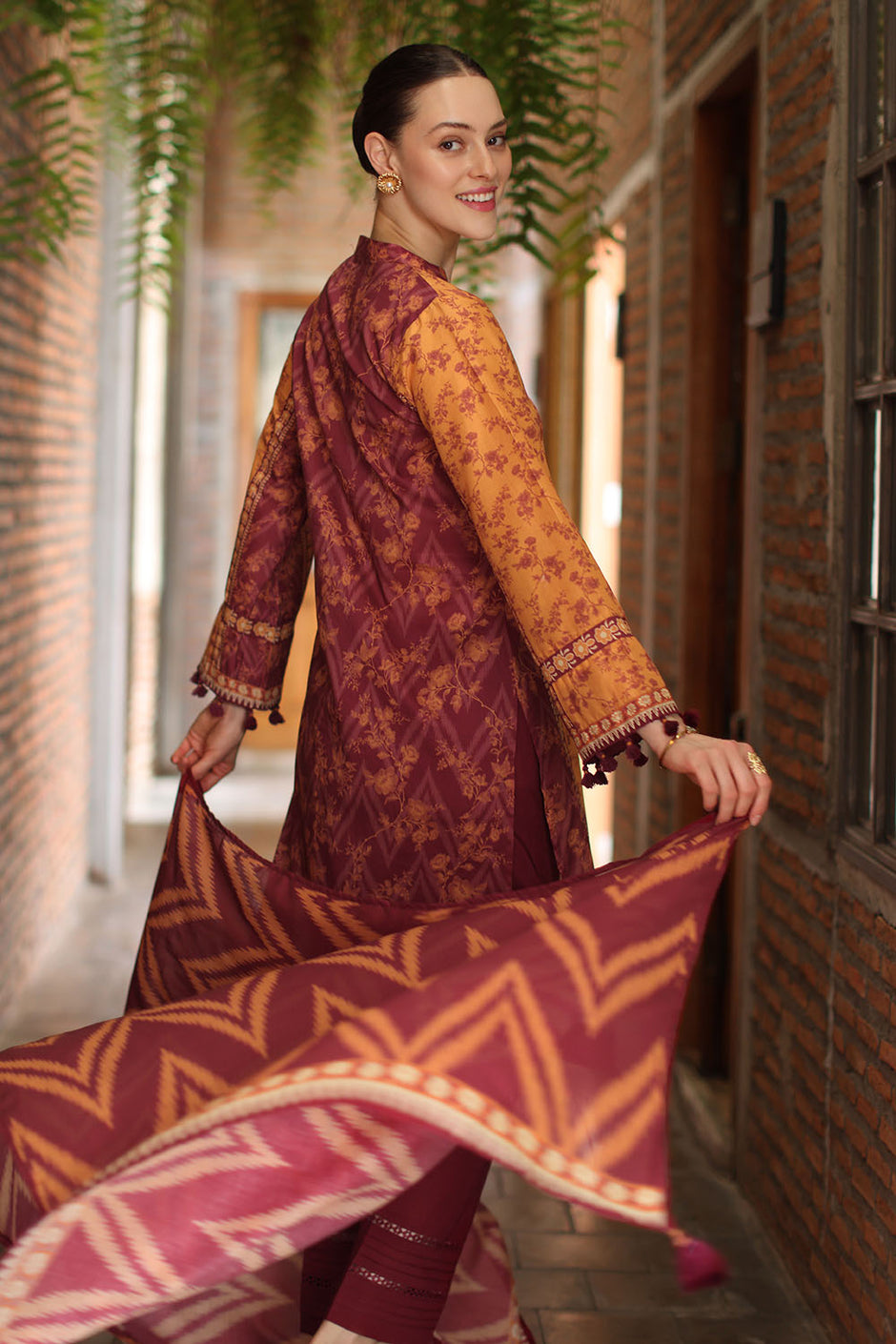 3 Piece Printed Lawn Suit with Printed Lawn Dupatta