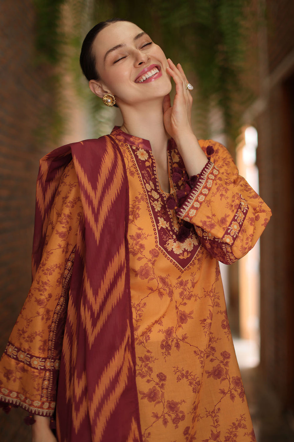 3 Piece Printed Lawn Suit with Printed Lawn Dupatta