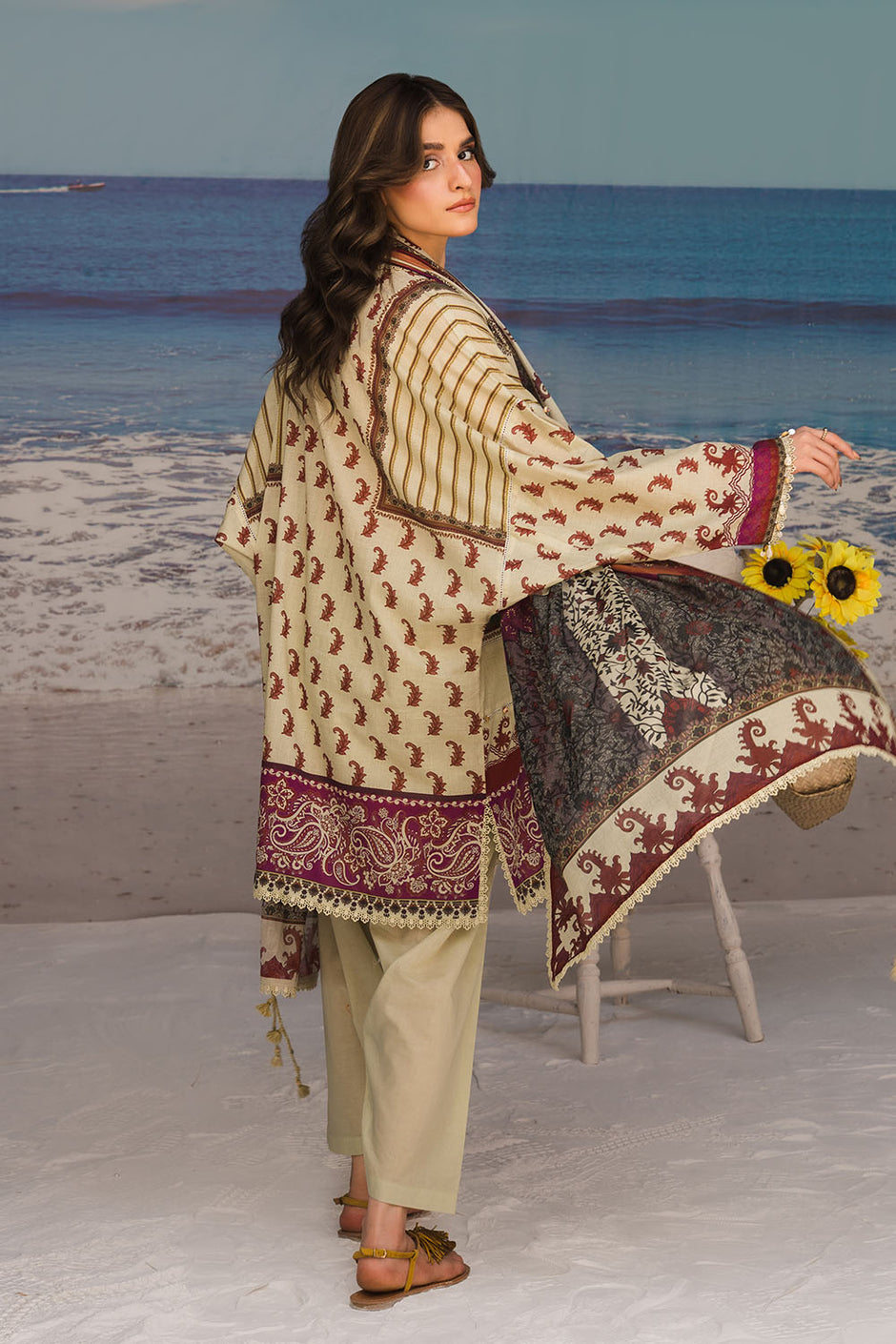 3 Piece Printed Lawn Suit with Printed Lawn Dupatta