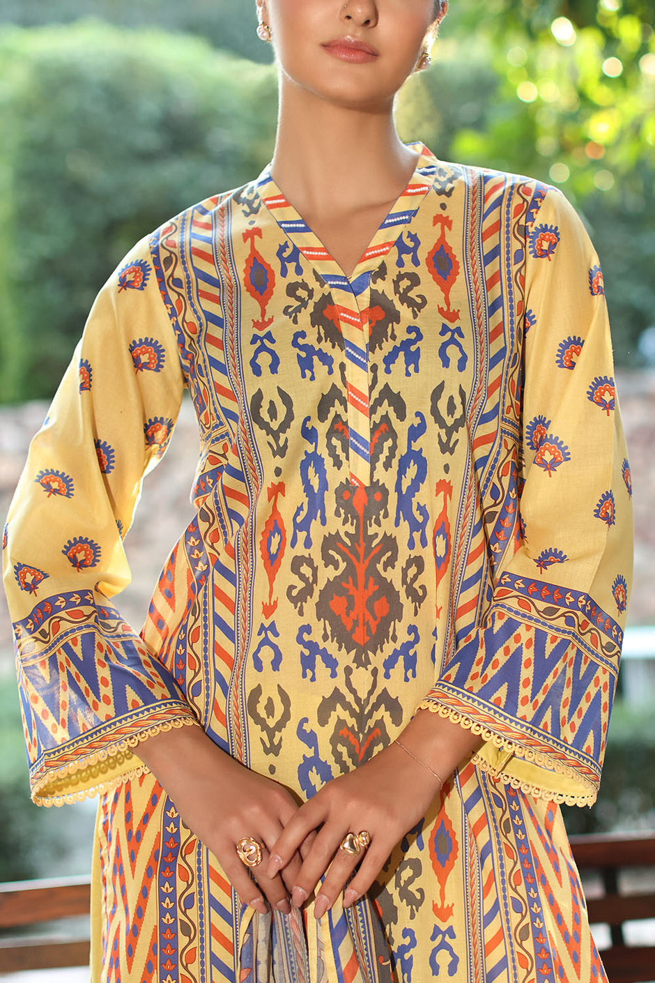3 Piece Printed Lawn Suit with Dupatta