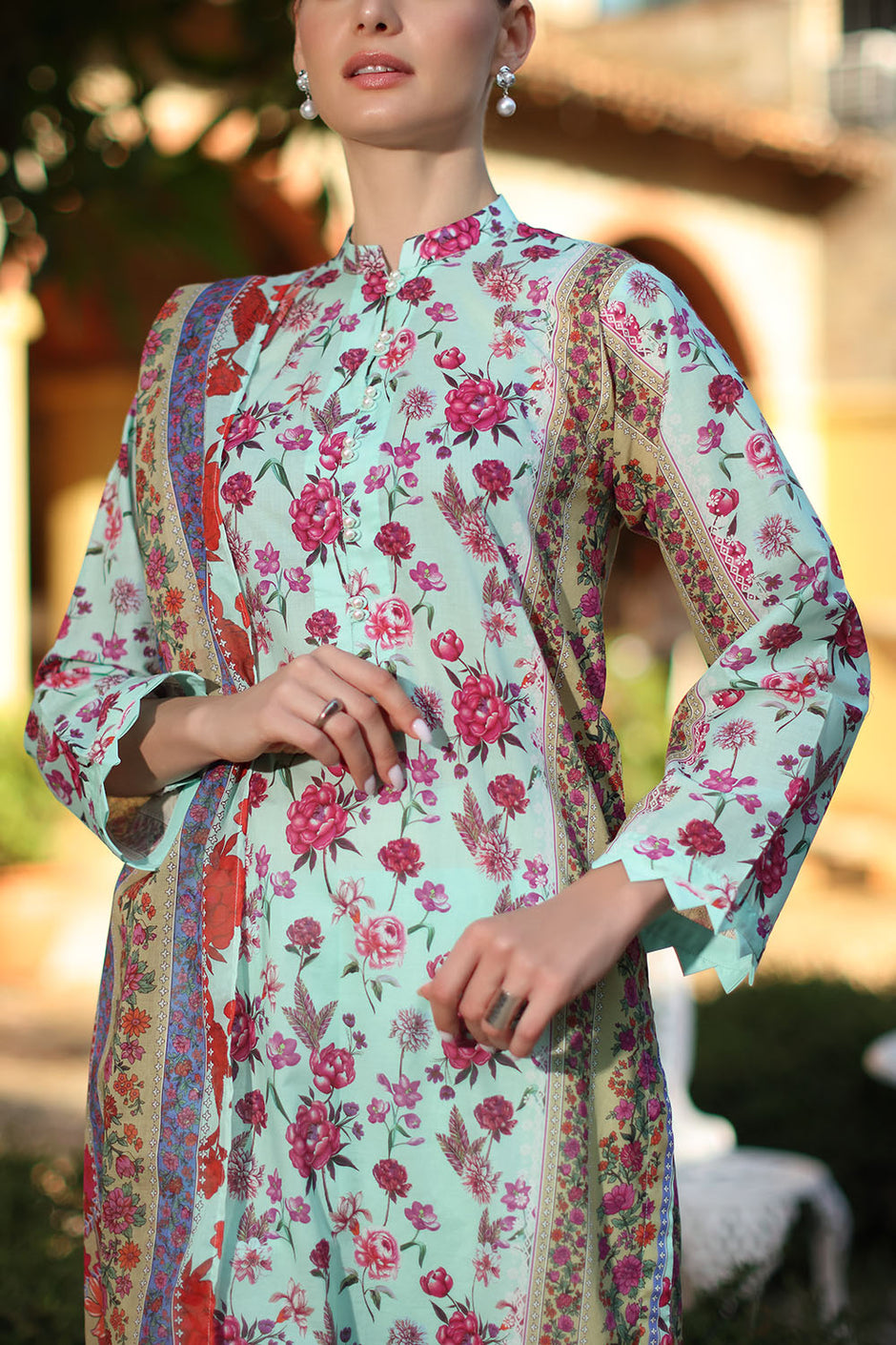 3 Piece Printed Lawn Suit with Dupatta