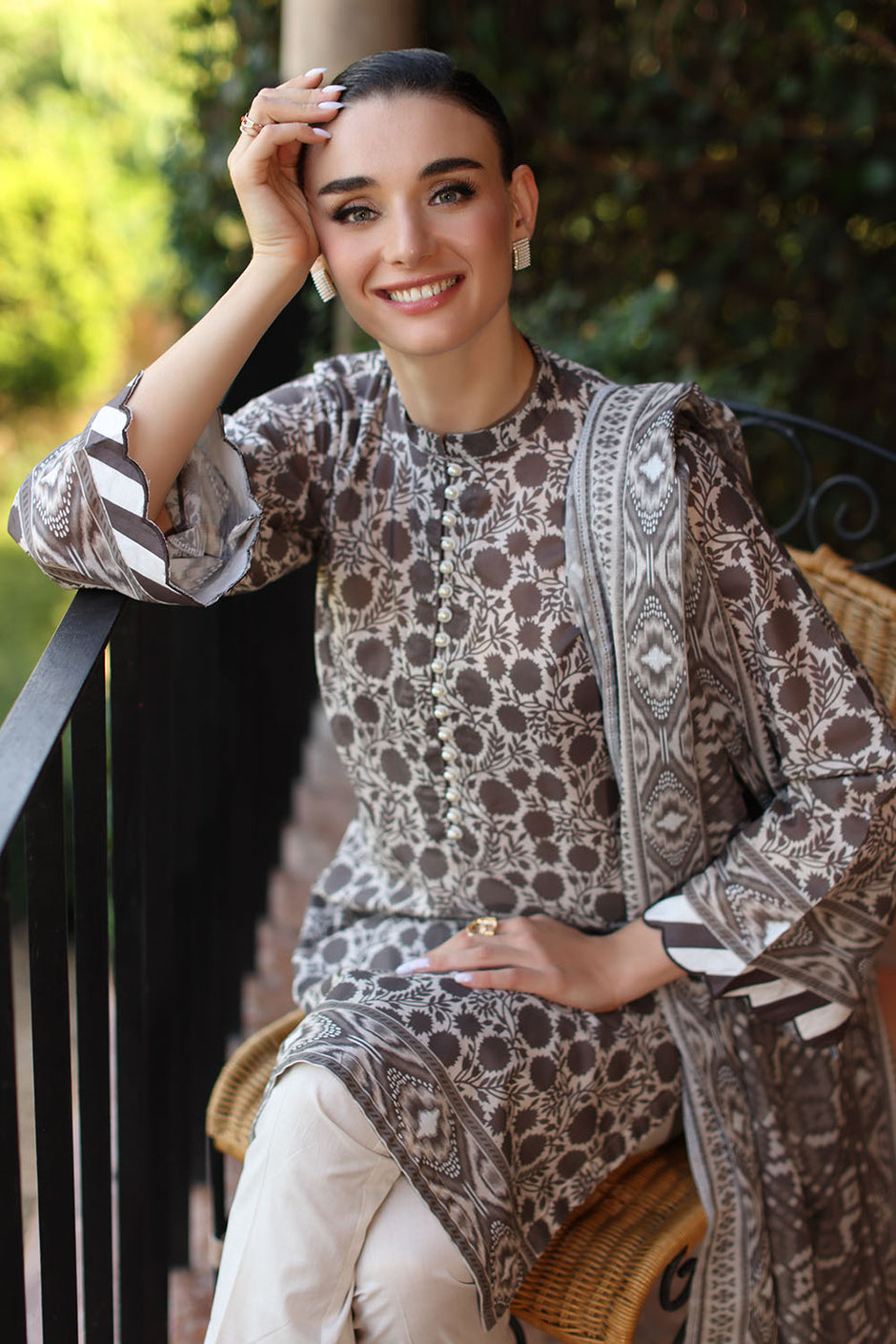3 Piece Printed Lawn Suit with Dupatta