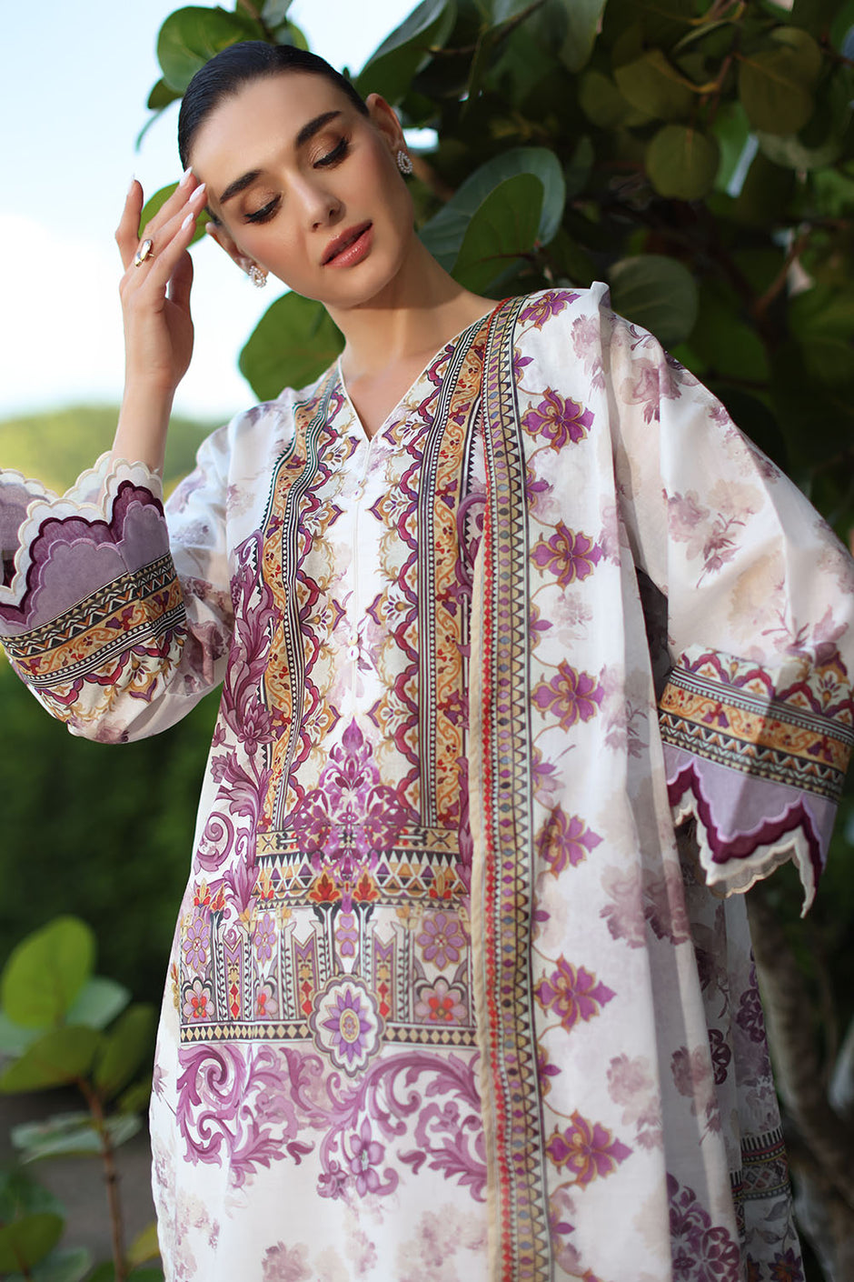 3 Piece Printed Lawn Suit with Dupatta
