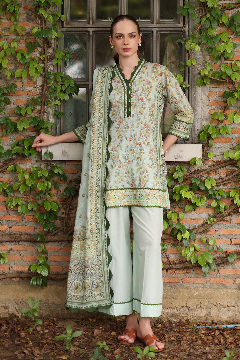 3 Piece Printed Lawn Suit with Printed Lawn Dupatta