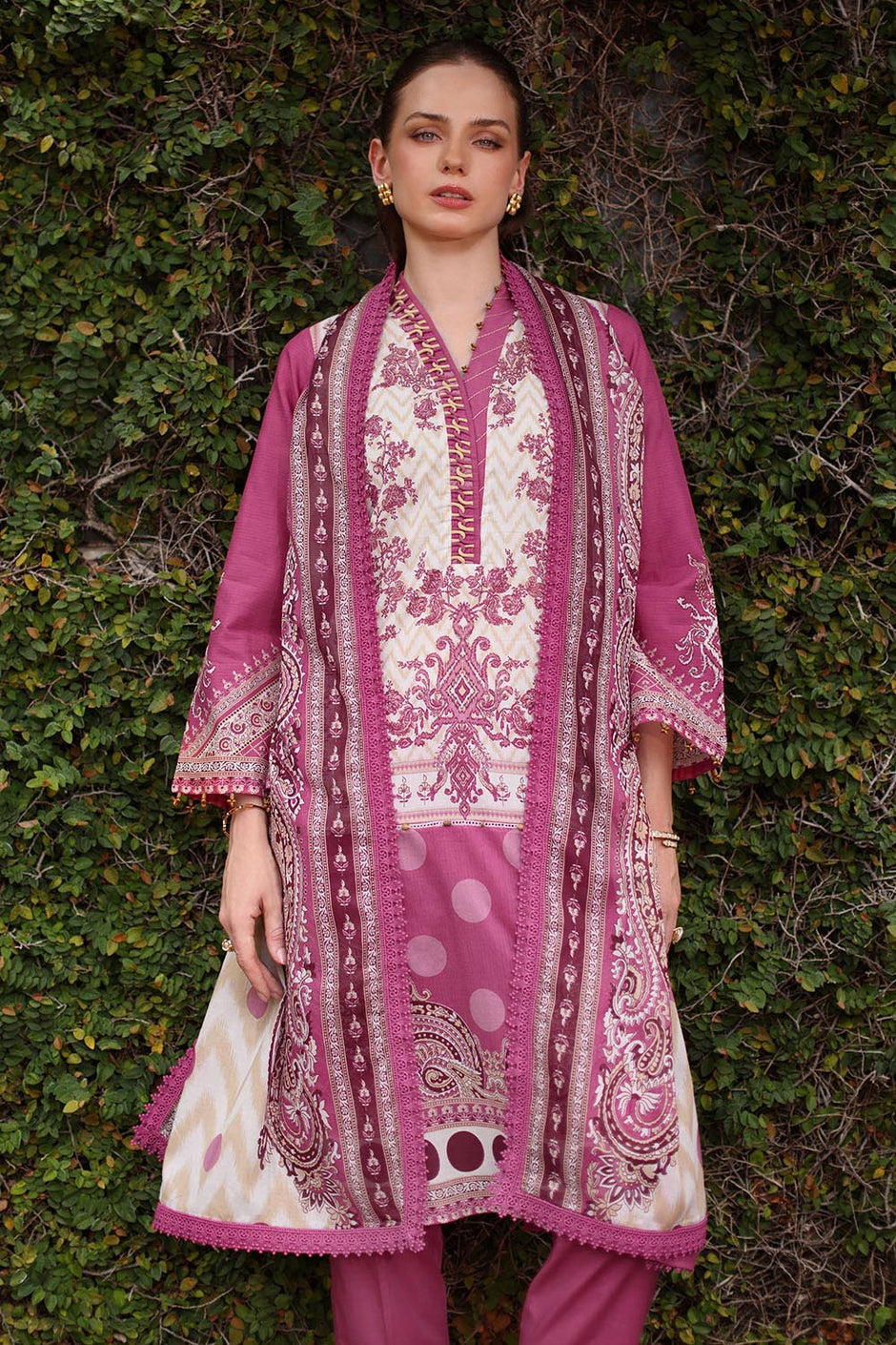 3 Piece Printed Lawn Suit with Printed Lawn Dupatta