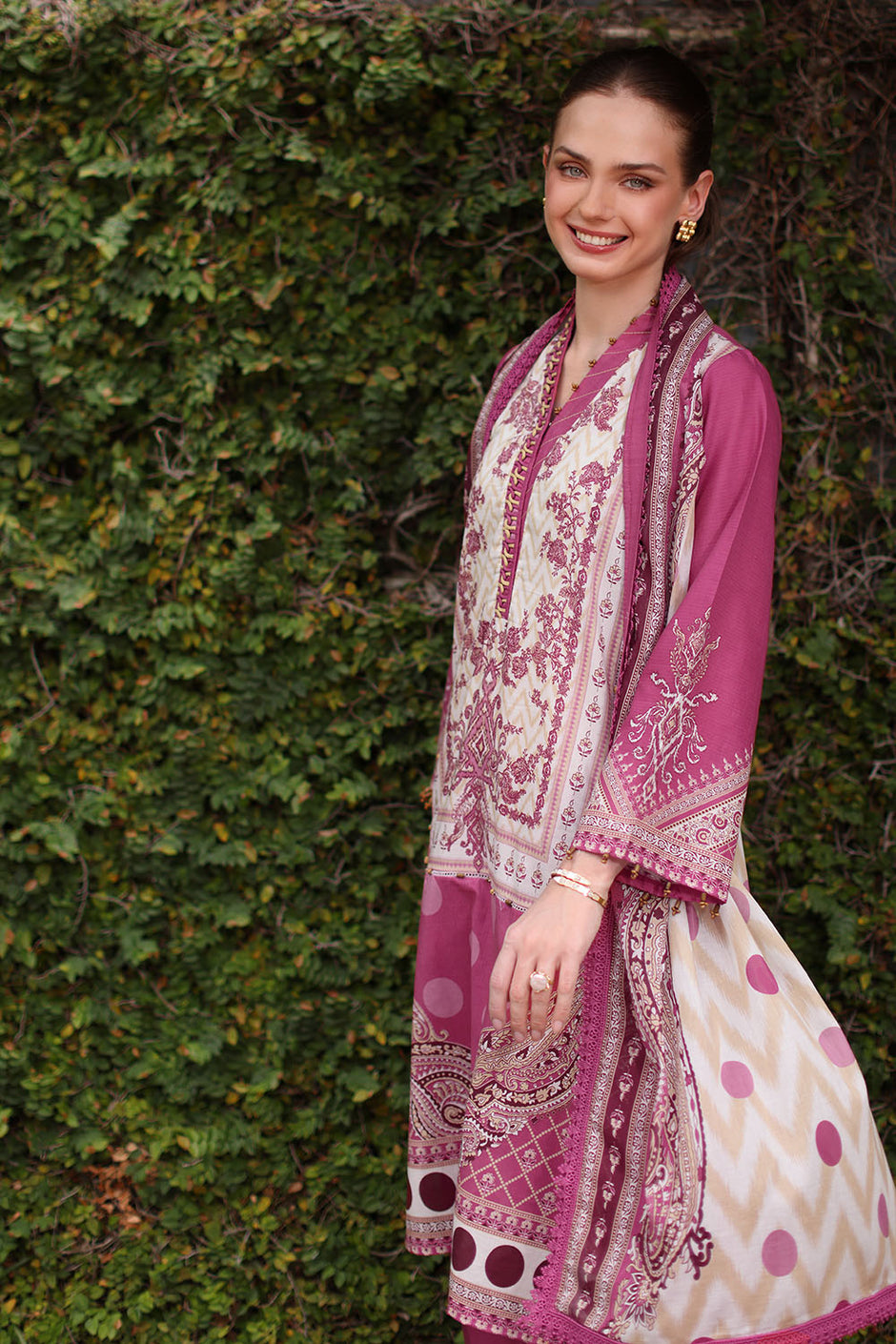 3 Piece Printed Lawn Suit with Printed Lawn Dupatta