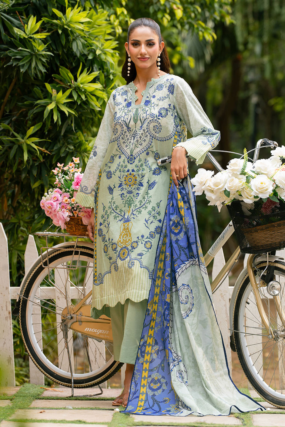 3 Piece Printed Lawn Suit with Printed Lawn Dupatta