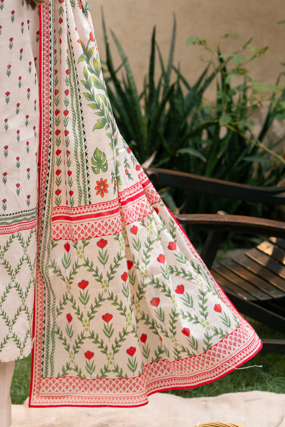 3 Piece Printed Lawn Suit with Printed Lawn Dupatta