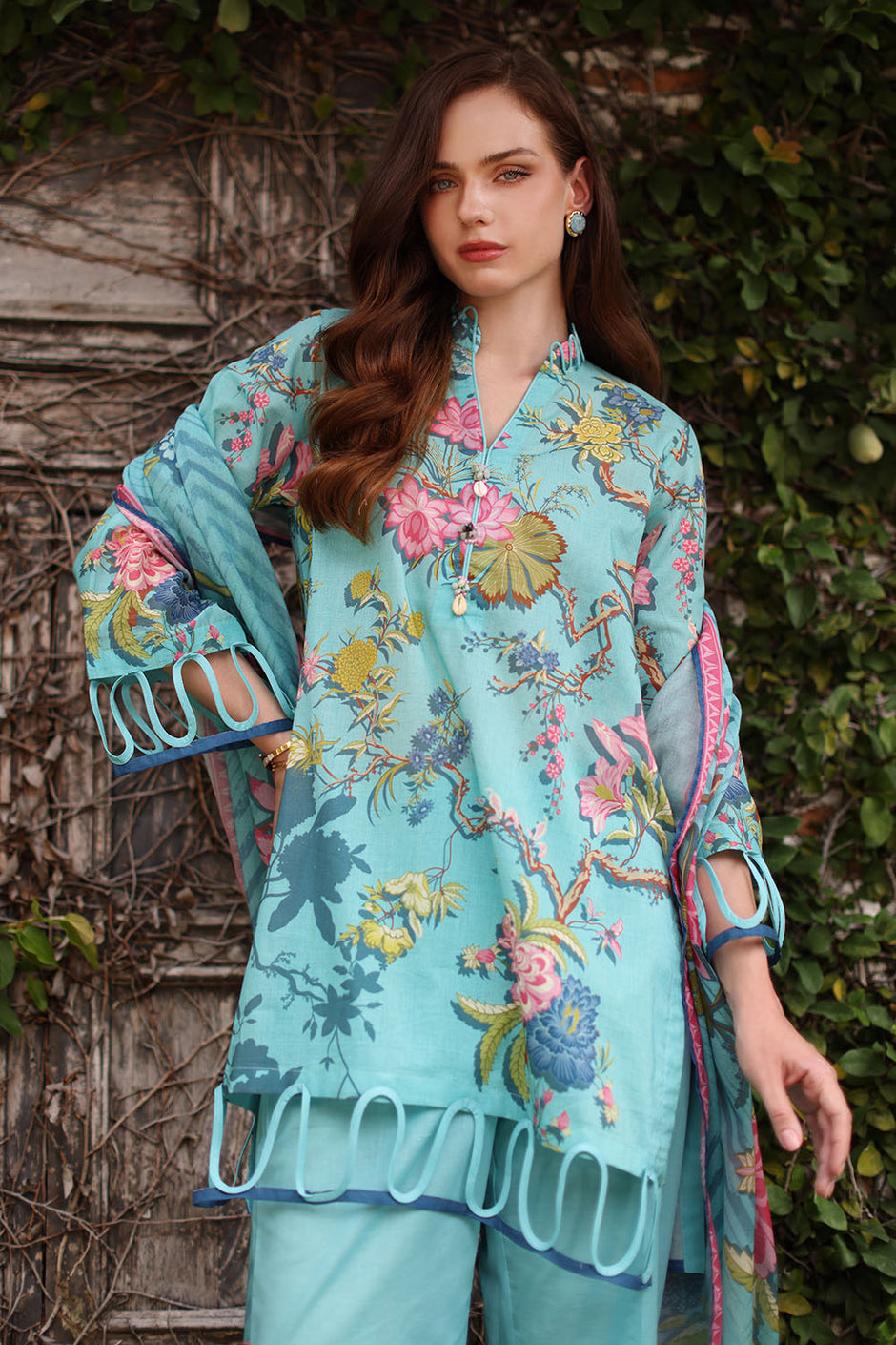 3 Piece Printed Lawn Suit with Printed Lawn Dupatta