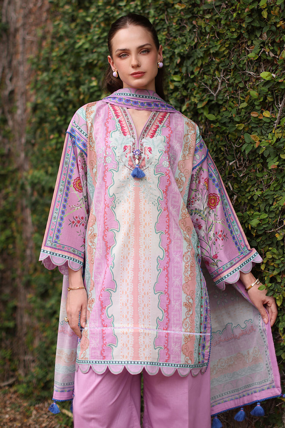 3 Piece Printed Lawn Suit with Printed Lawn Dupatta
