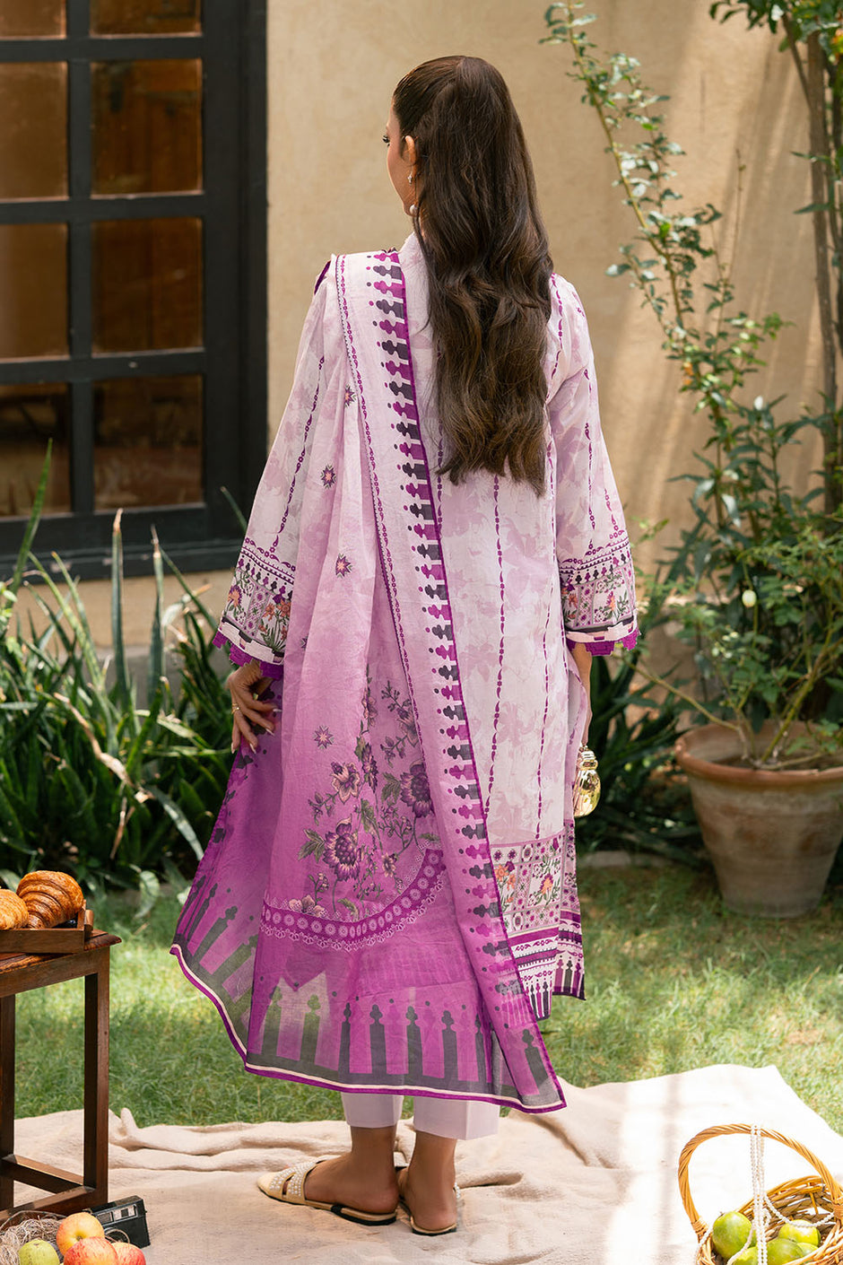3 Piece Printed Lawn Suit with Printed Lawn Dupatta