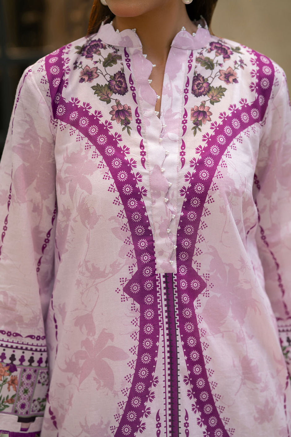 3 Piece Printed Lawn Suit with Printed Lawn Dupatta