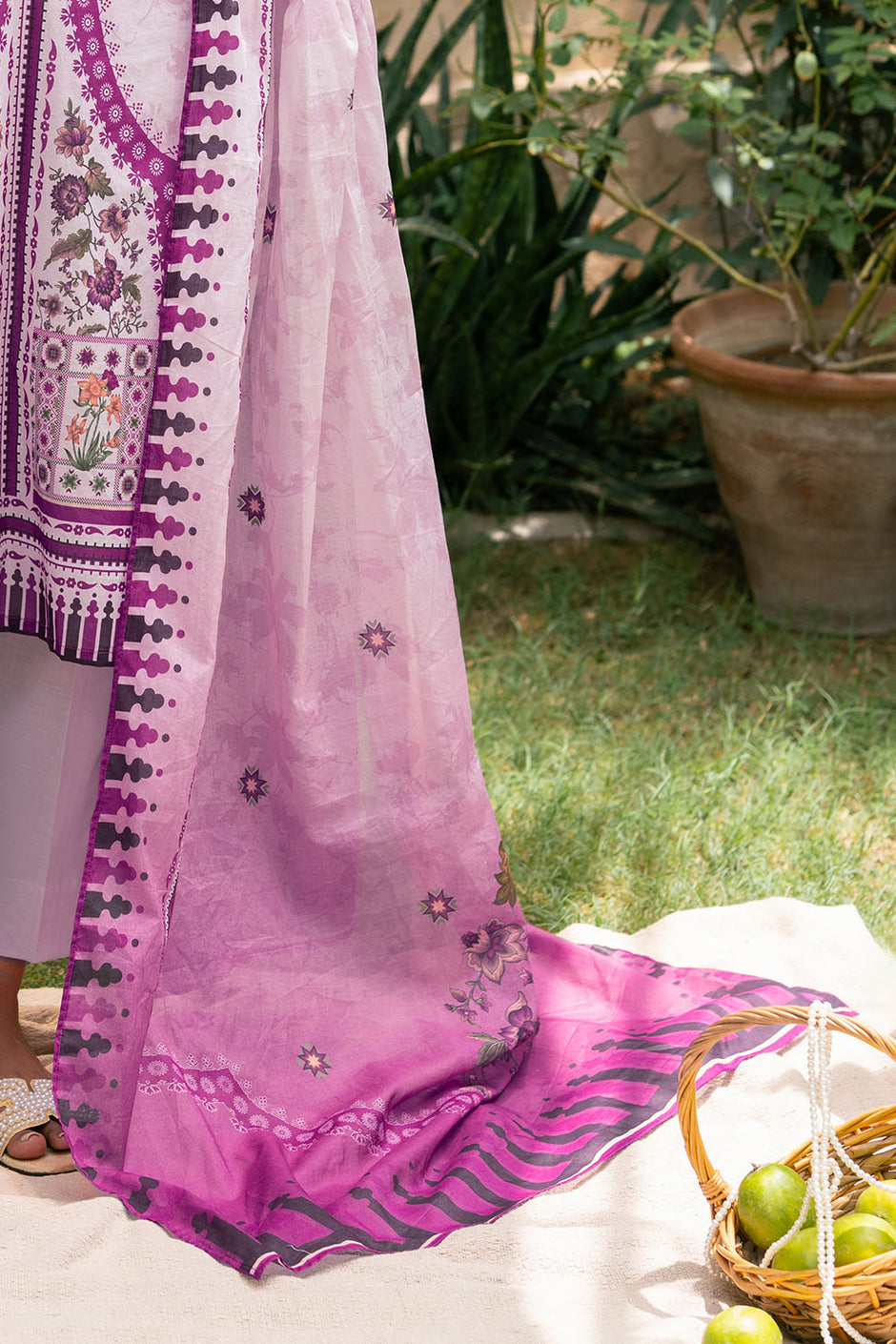 3 Piece Printed Lawn Suit with Printed Lawn Dupatta