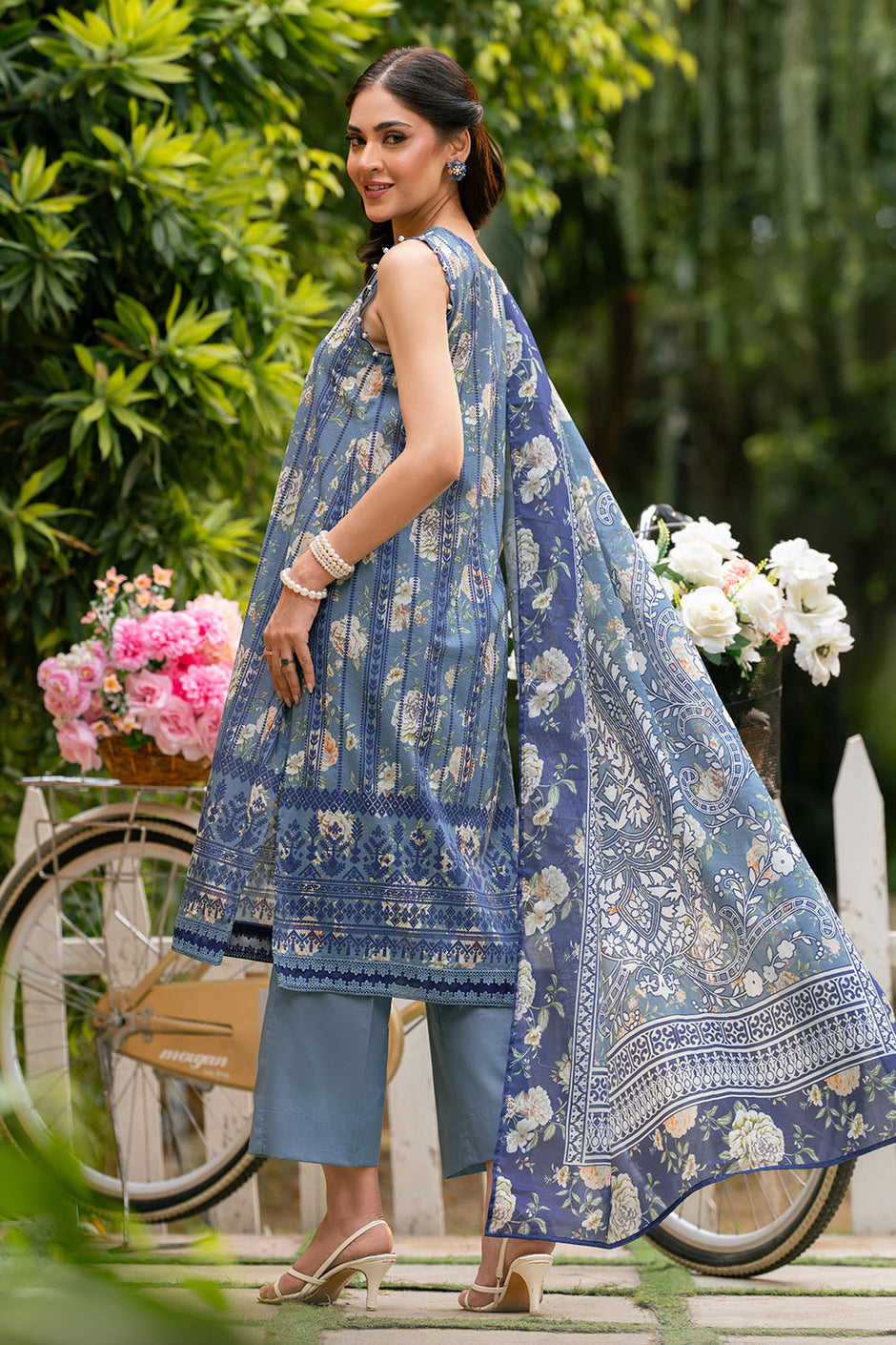 3 Piece Printed Lawn Suit with Printed Lawn Dupatta