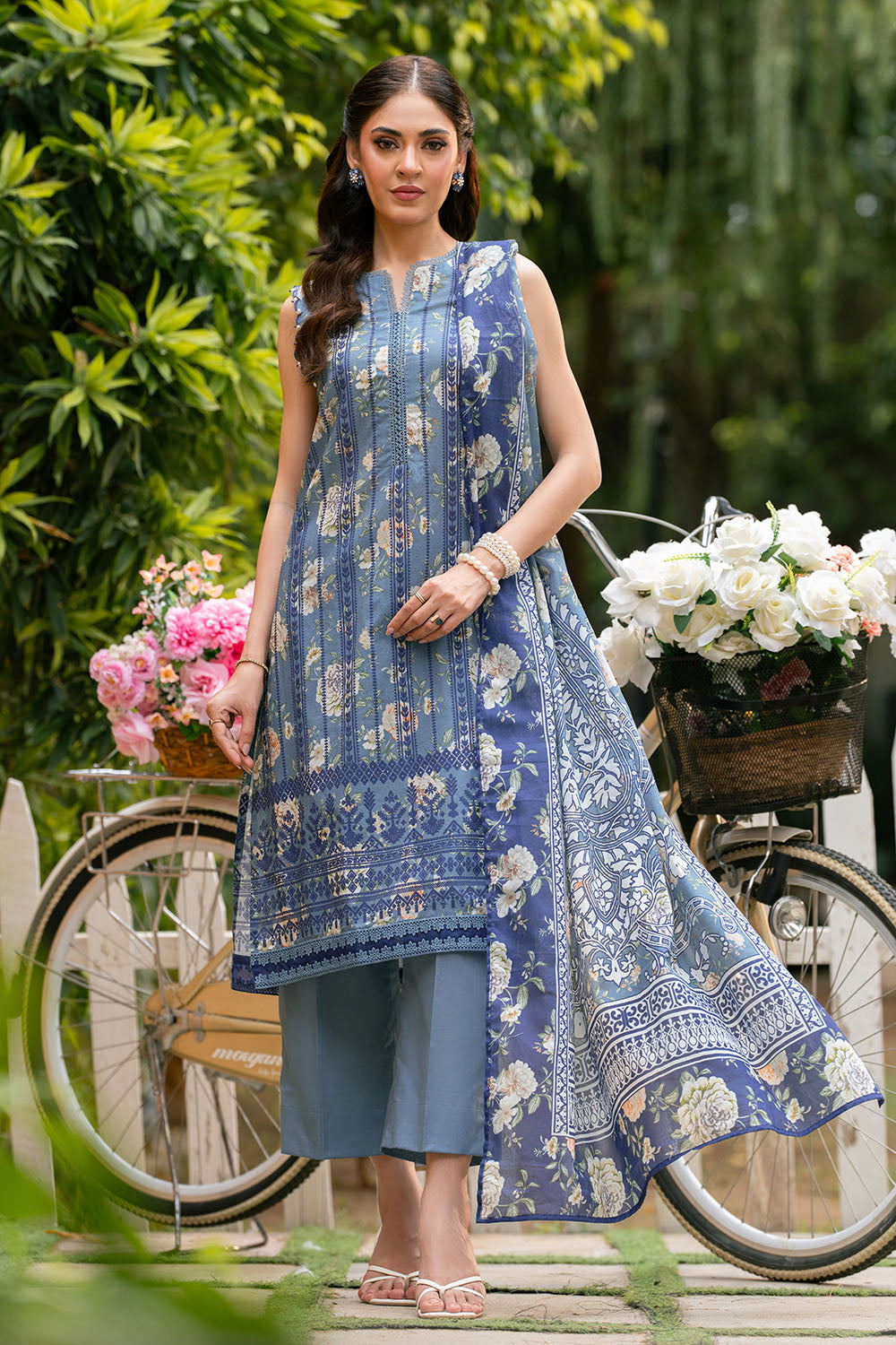 3 Piece Printed Lawn Suit with Printed Lawn Dupatta