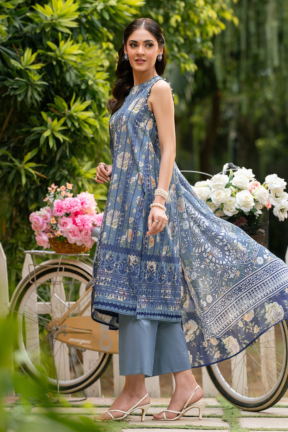 3 Piece Printed Lawn Suit with Printed Lawn Dupatta