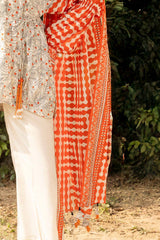 3 Piece Printed Lawn Suit with Embroidered Neckline CL-62150