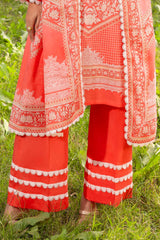 3 Piece Printed Lawn Suit with Embroidered Neckline CL-62202