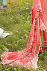 3 Piece Printed Lawn Suit with Embroidered Neckline CL-62202
