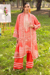 3 Piece Printed Lawn Suit with Embroidered Neckline CL-62202