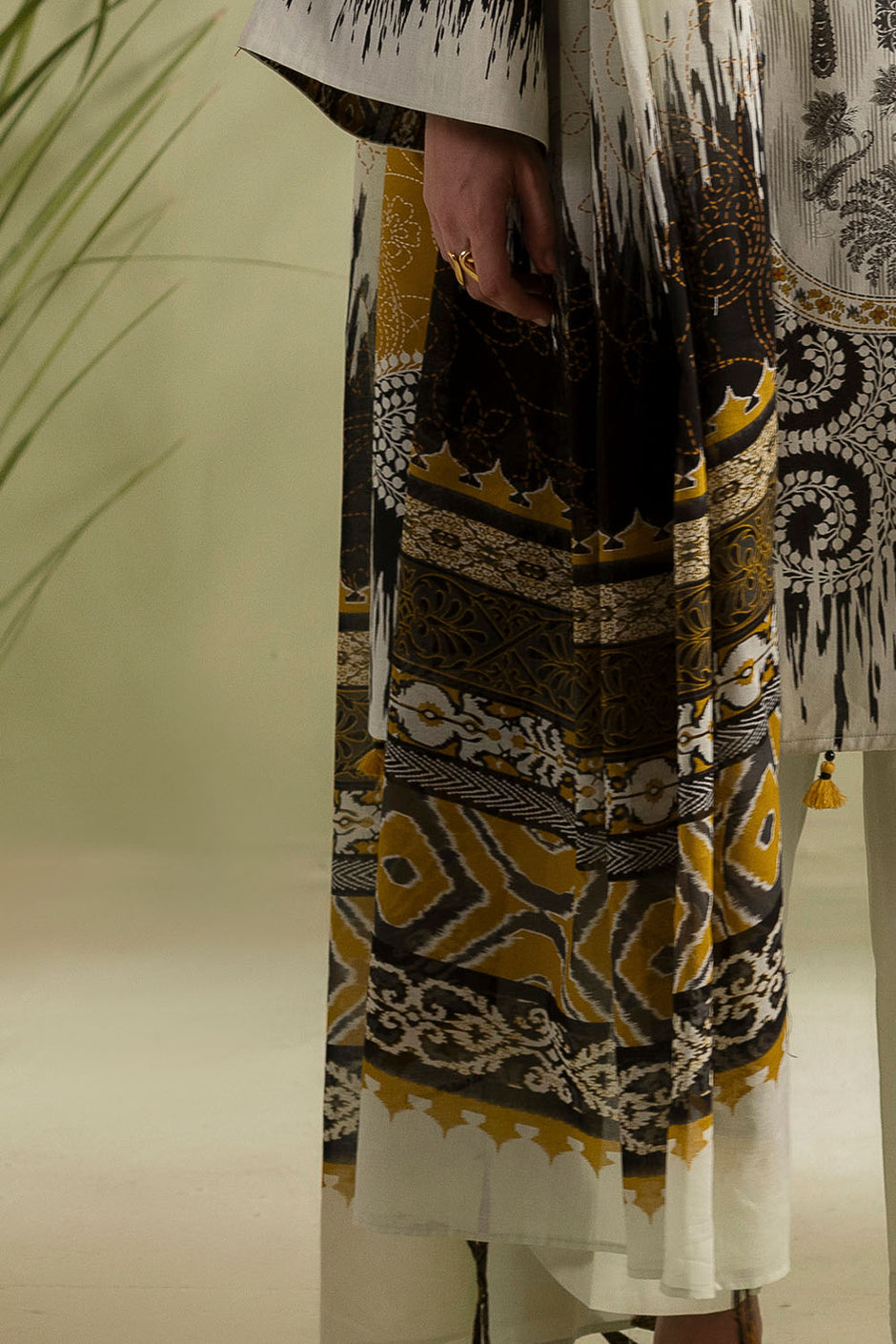 3 Piece Printed Lawn Suit with Embroidered Neckline