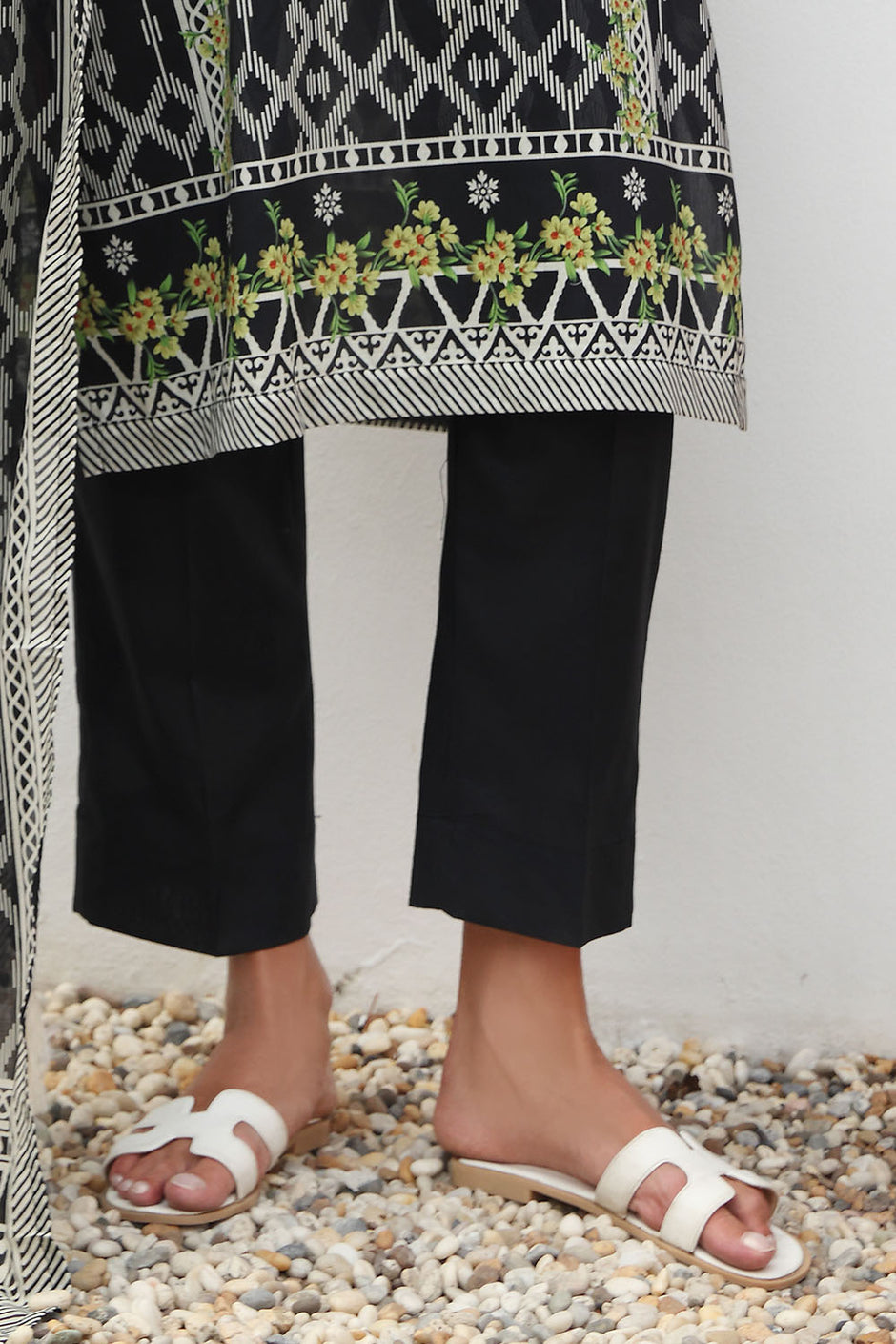 3 Piece Printed Lawn Suit with Embroidered Neckline and Printed Lawn Dupatta