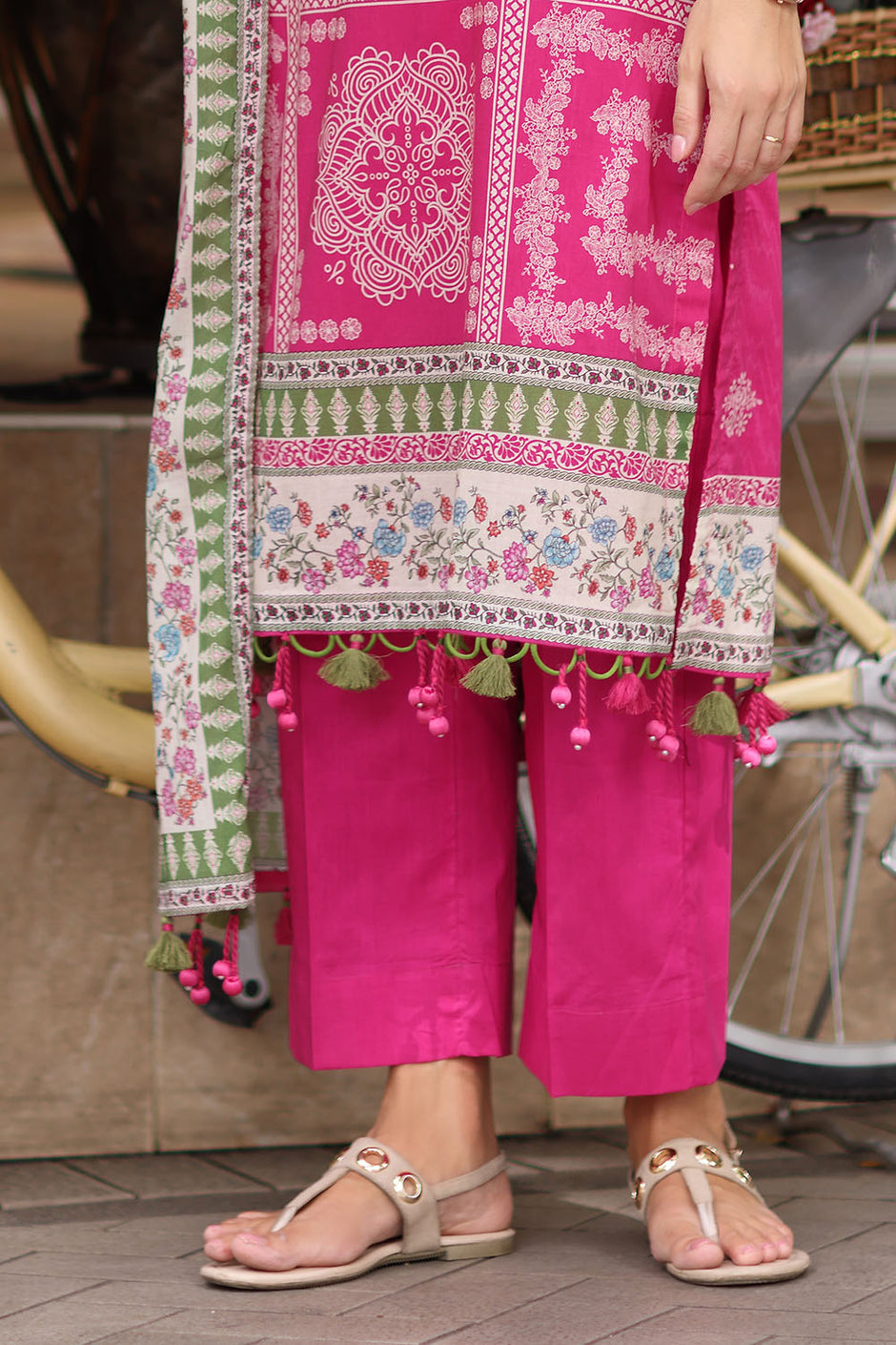 3 Piece Embroidered Lawn Suit with Printed Lawn Dupatta