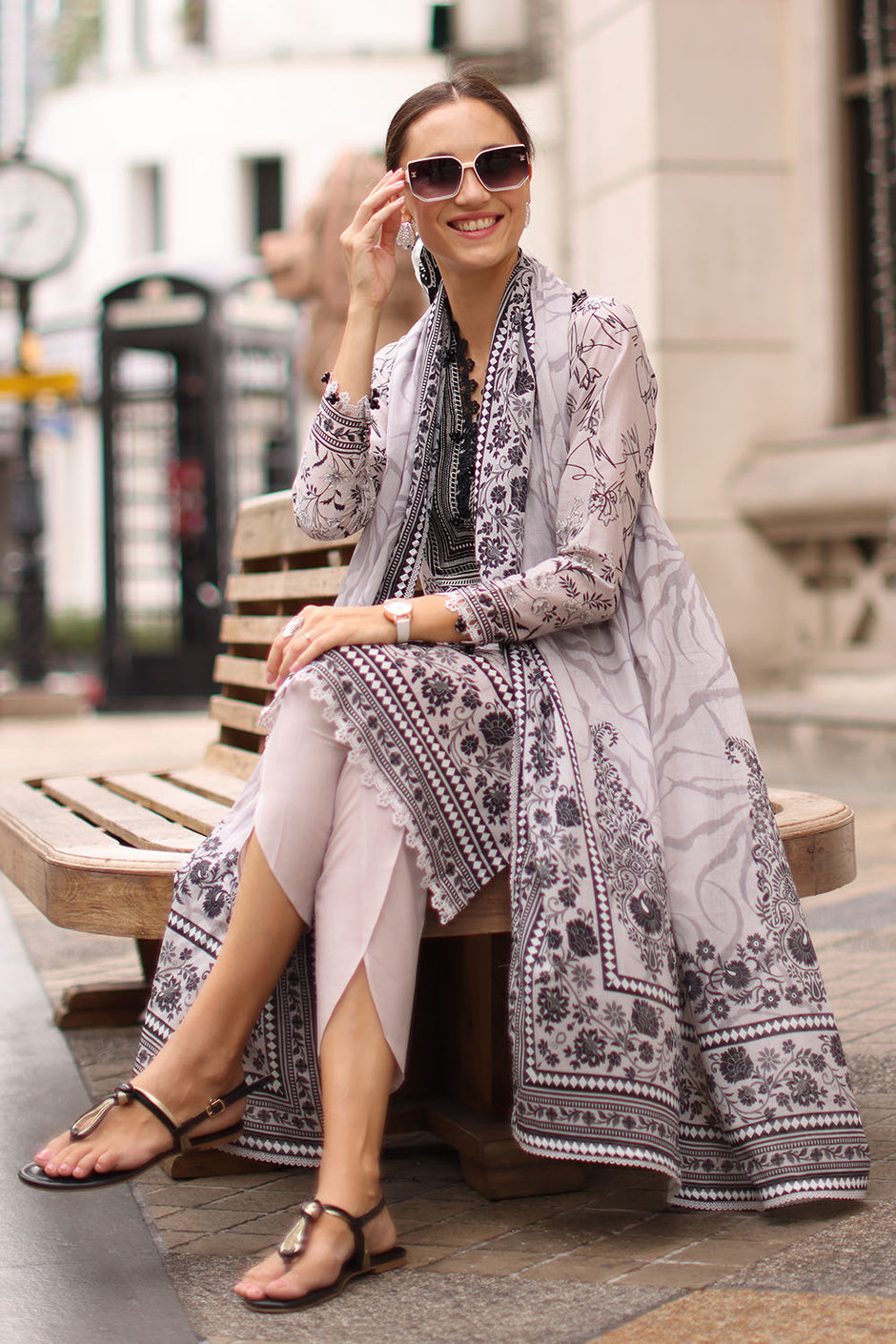 3 Piece Embroidered Lawn Suit with Printed Lawn Dupatta
