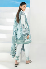 3 Piece Printed Lawn Suit with Embroidered Trouser CL-62296