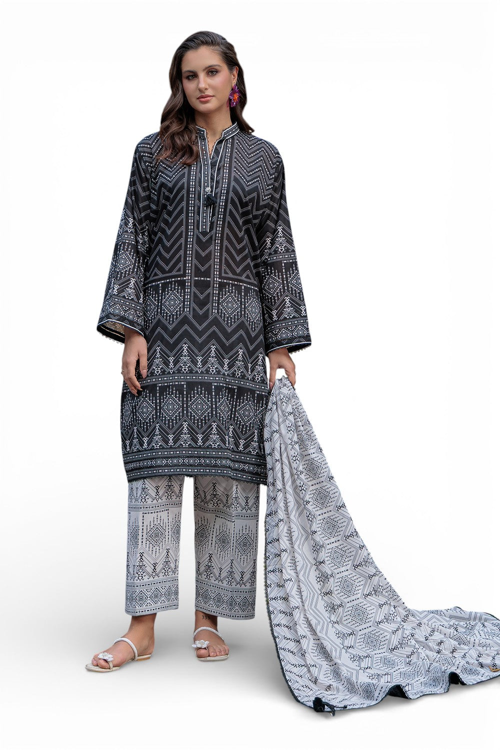 3 Piece Printed Lawn Suit B-62004