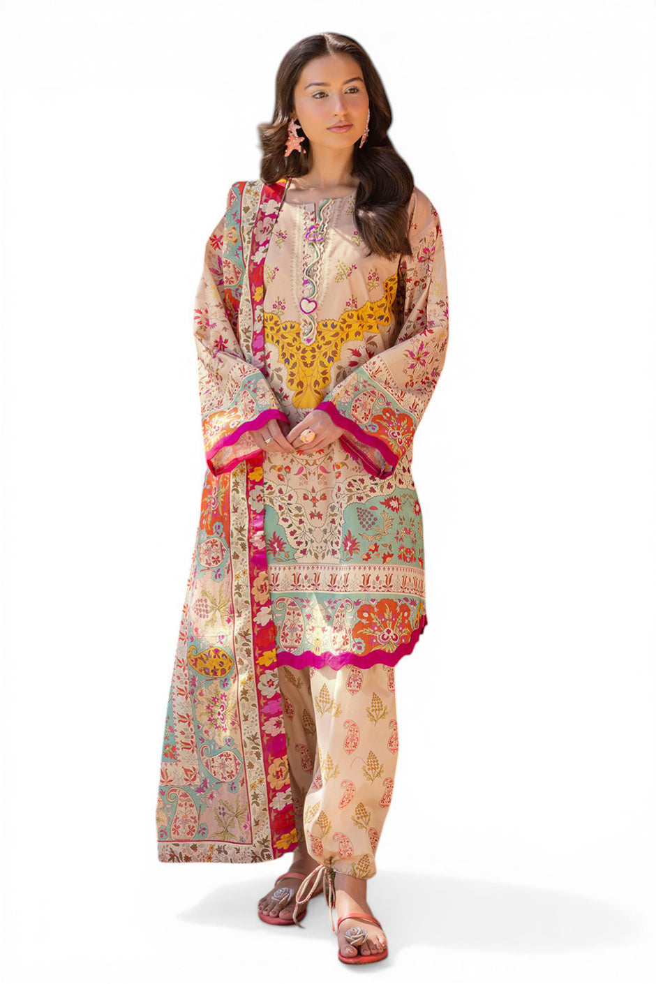 3 Piece Printed Lawn Suit