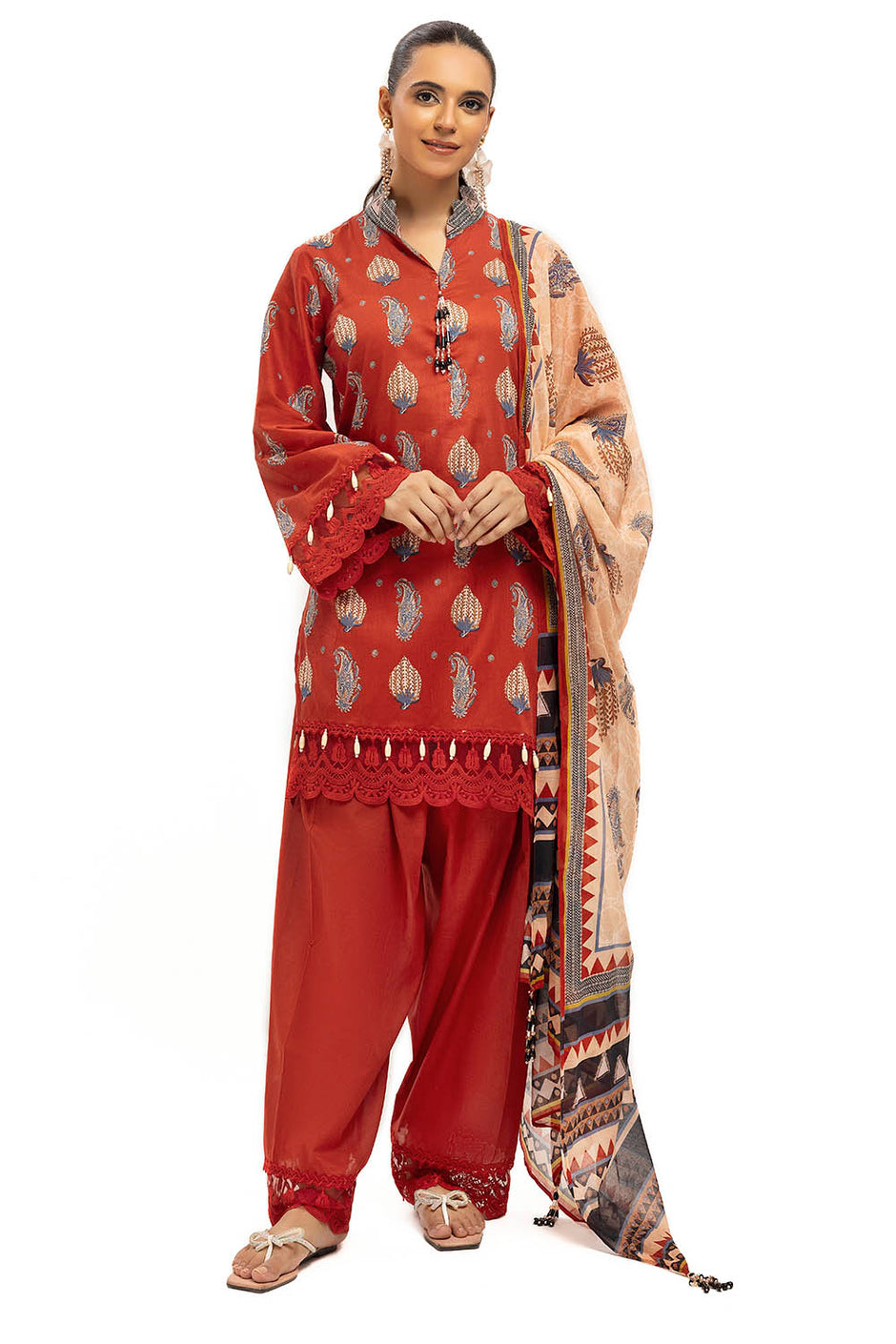 3 Piece Printed Lawn Suit with Dupatta SD-42146