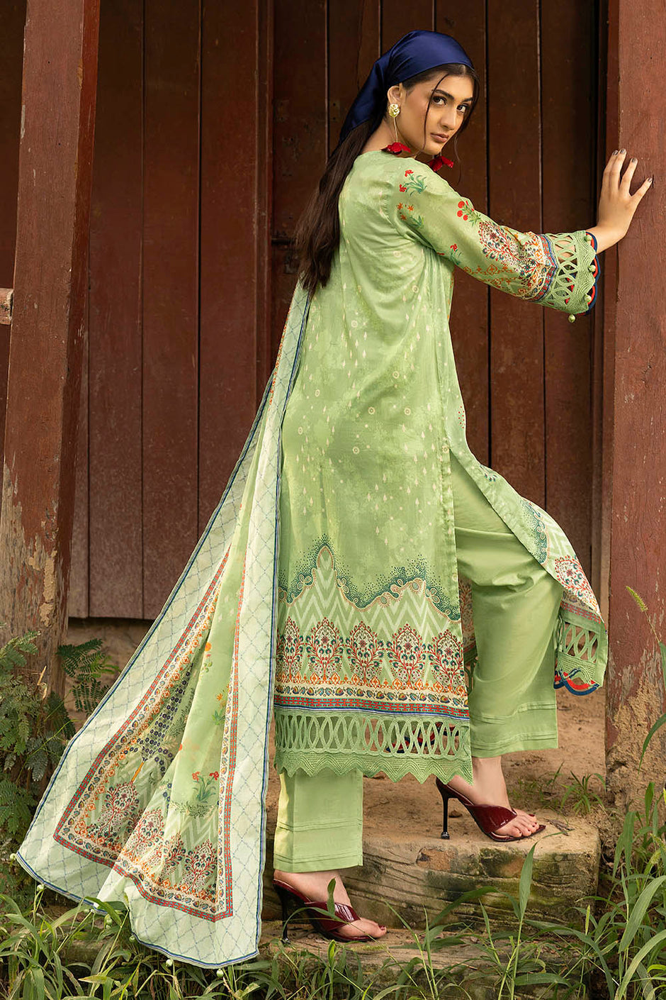 3 Piece Printed Lawn Suit with Dupatta
