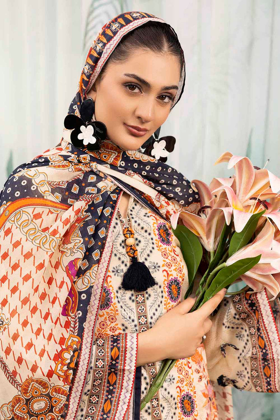 3 Piece Printed Lawn Suit with Dupatta
