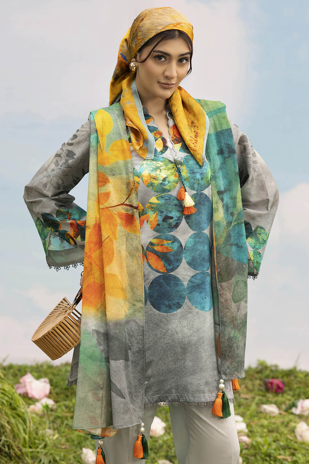 3 Piece Printed Lawn Suit with Dupatta