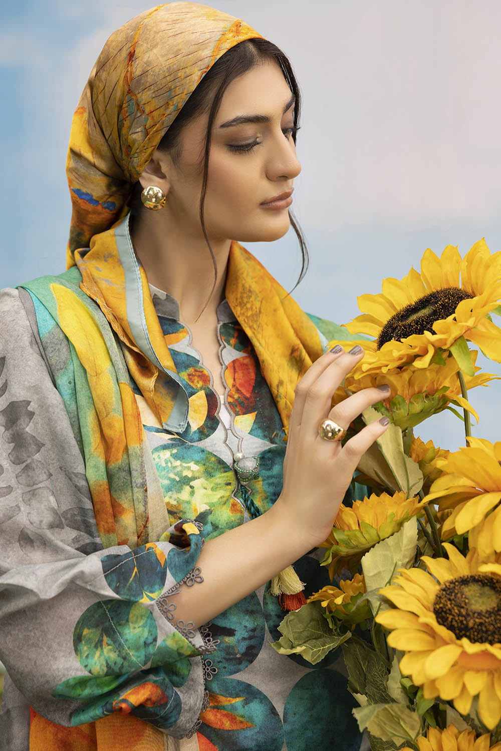 3 Piece Printed Lawn Suit with Dupatta