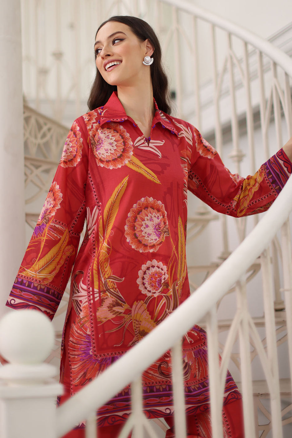 2 Piece Printed Lawn Suit with Printed Trouser