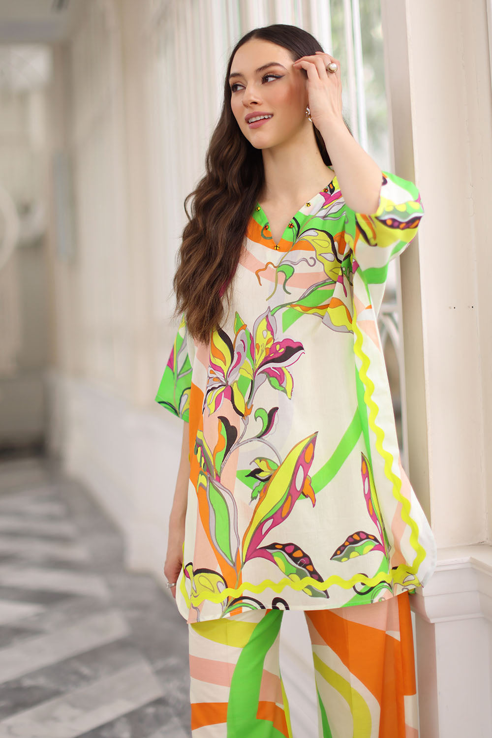 2 Piece Printed Lawn Suit with Printed Trouser