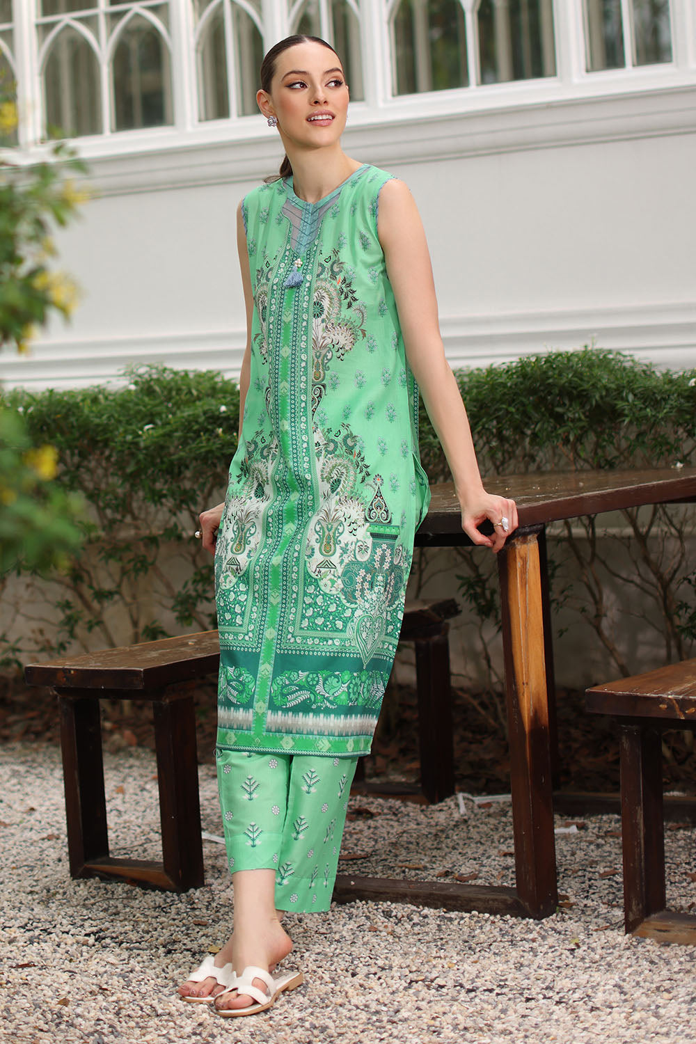 2 Piece Printed Lawn Suit with Printed Trouser