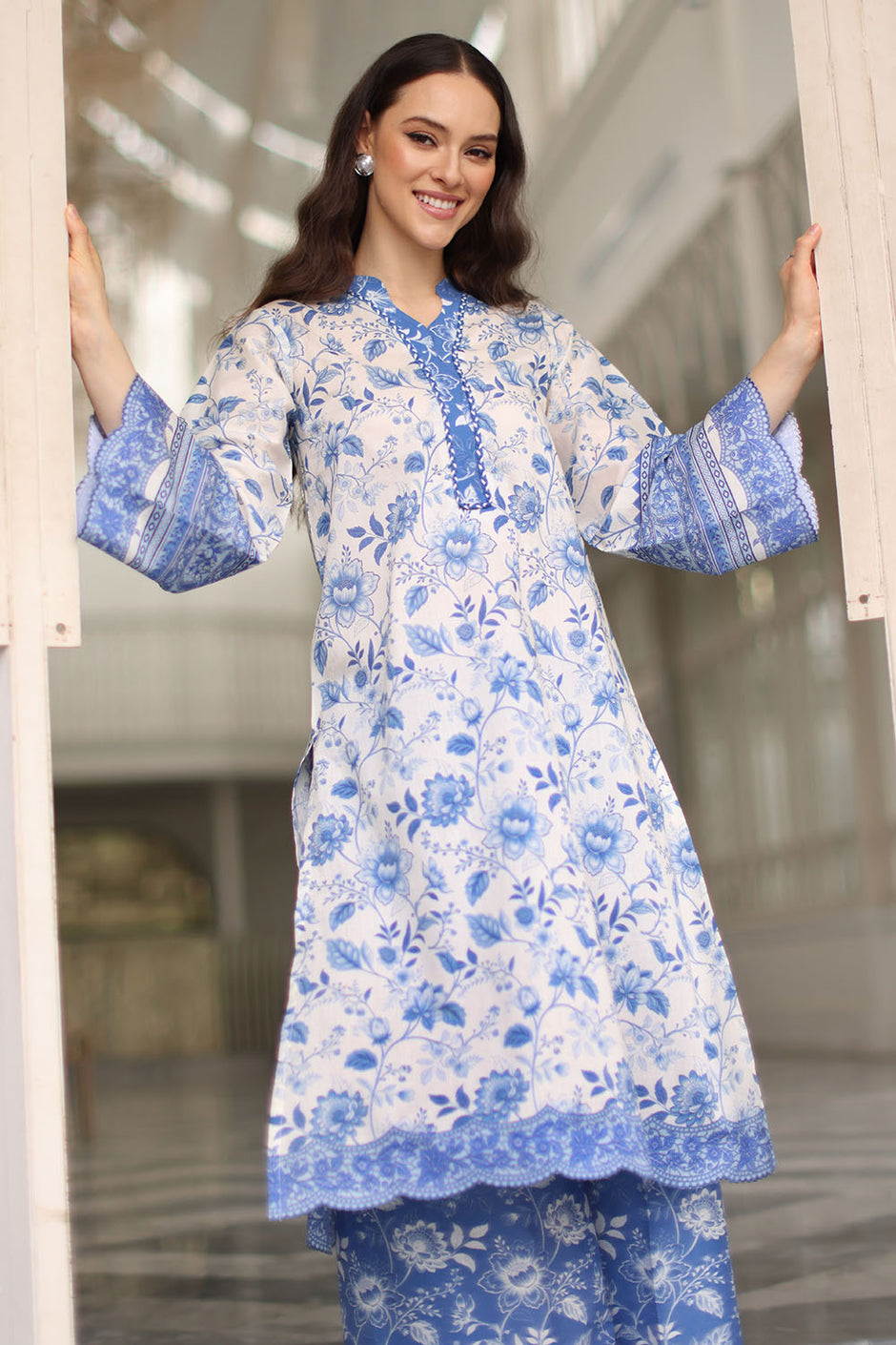 2 Piece Printed Lawn Suit with Printed Trouser