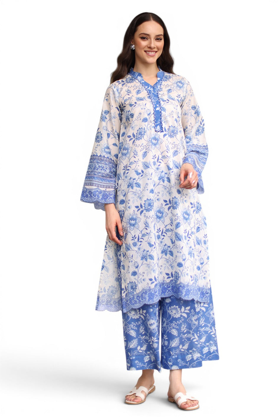2 Piece Printed Lawn Suit with Printed Trouser