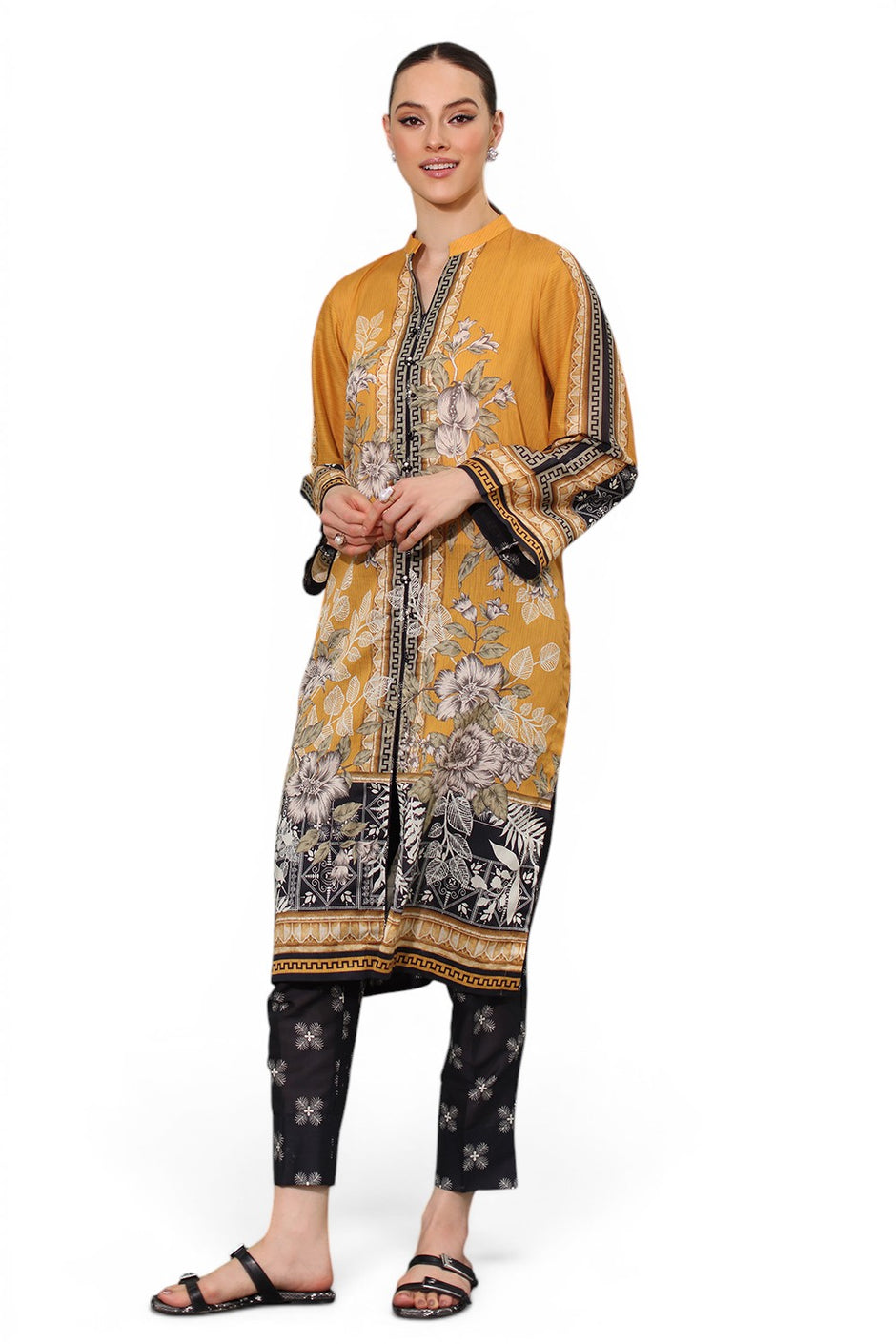 2 Piece Printed Lawn Suit with Printed Trouser