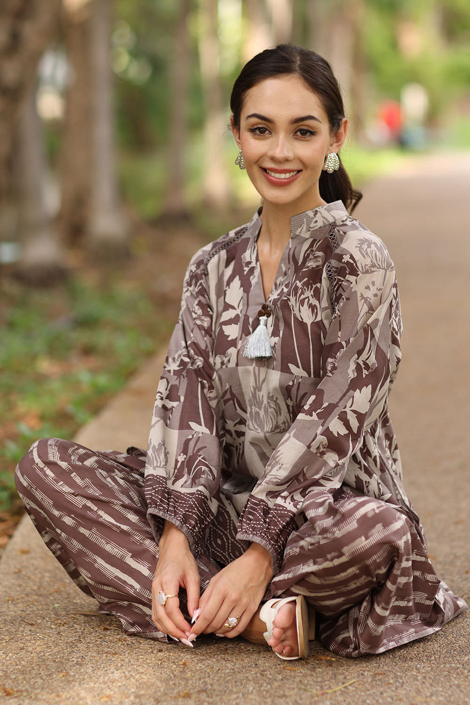 2 Piece Printed Lawn Suit with Printed Trouser