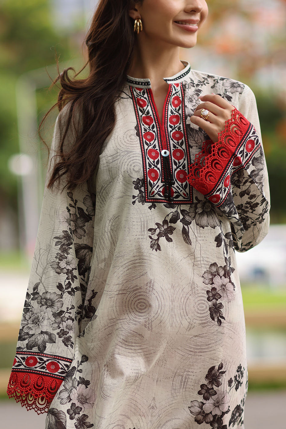 2 Piece Printed Lawn Suit with Printed Trouser