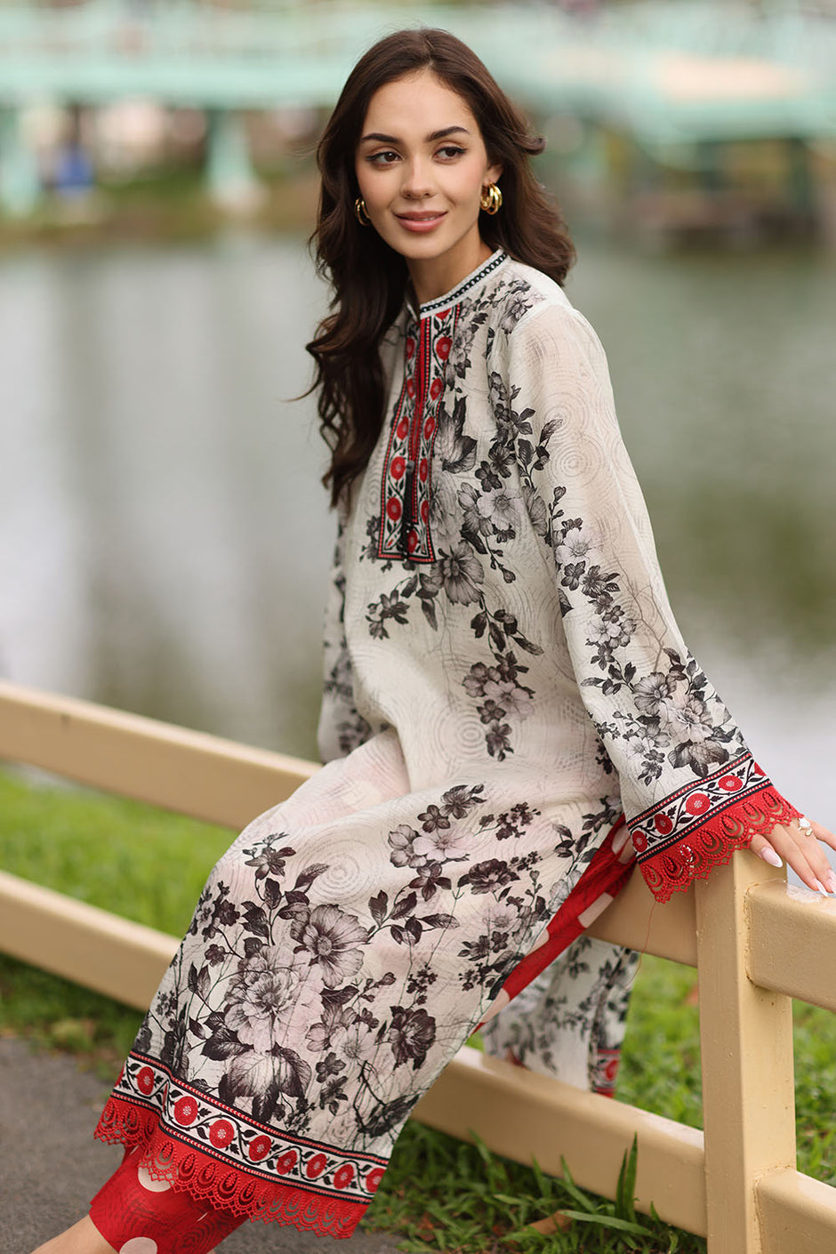 2 Piece Printed Lawn Suit with Printed Trouser