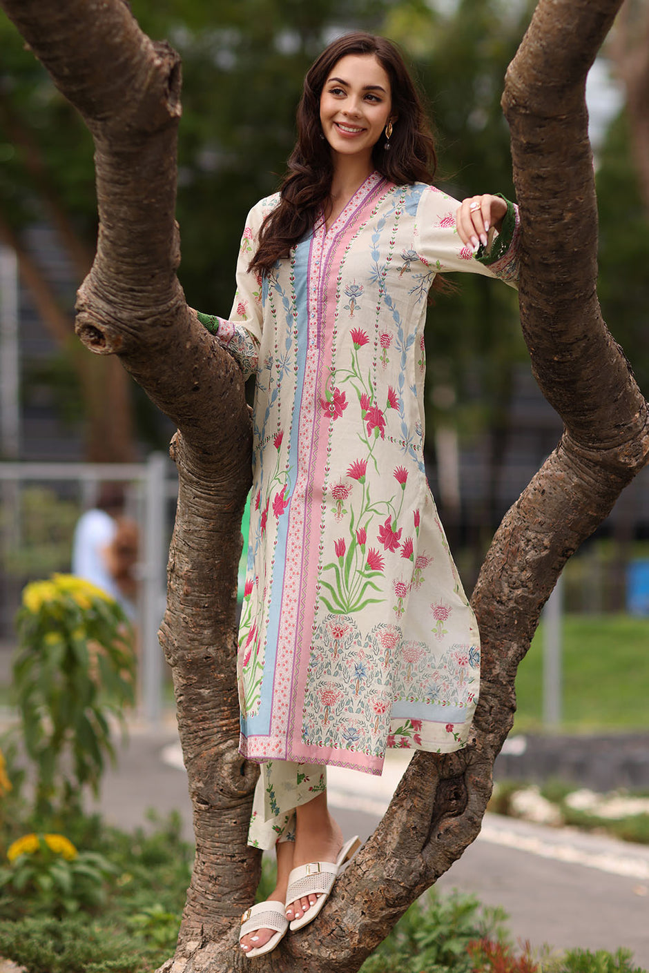 2 Piece Printed Lawn Suit with Printed Trouser