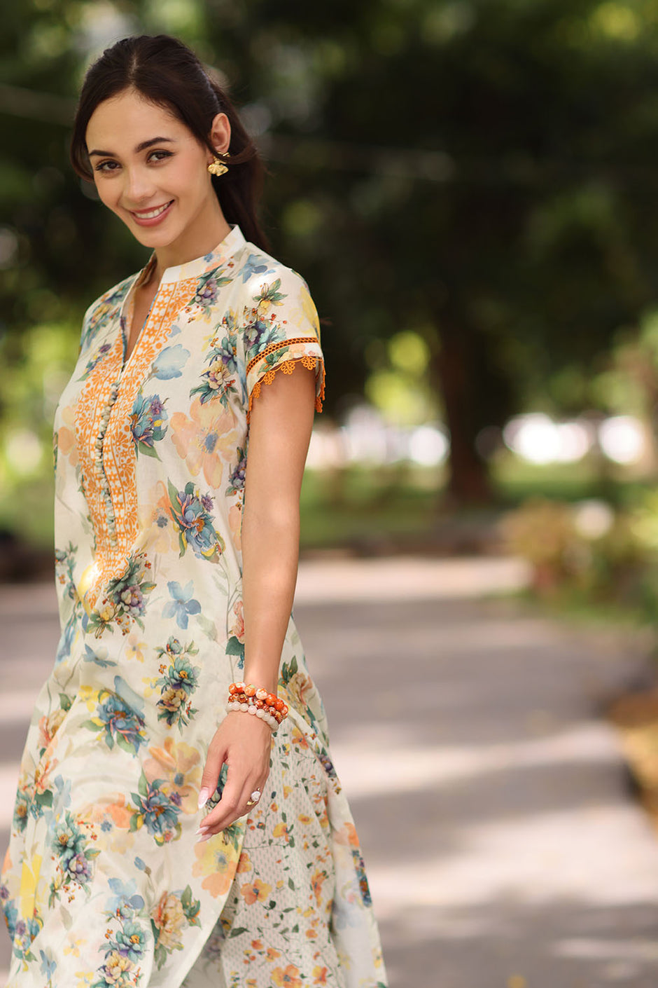 2 Piece Printed Lawn Suit with Printed Trouser